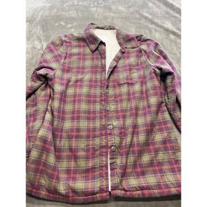 L.L.Bean Plaid Sherpa Lined Flannel Shirt Jacket Women's Size‎ S shacket